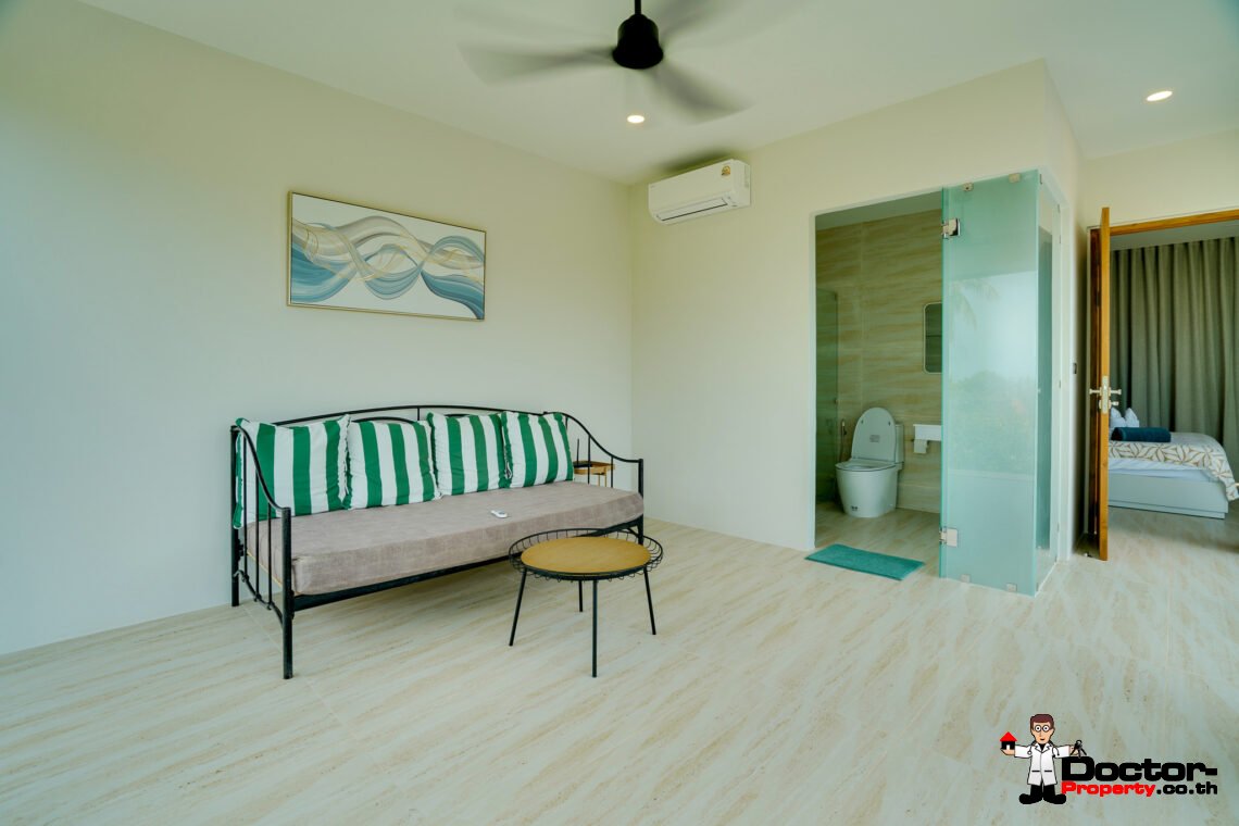 New 4 Bedroom Pool Villa with Partial Sea View in Bang Rak, Koh Samui – For Sale